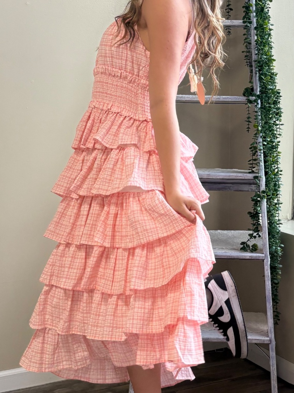 Bibi Pink Ruffle Sun Dress - Picture 4 of 6
